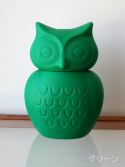 KG DESIGN ミミズク貯金箱 グリーン